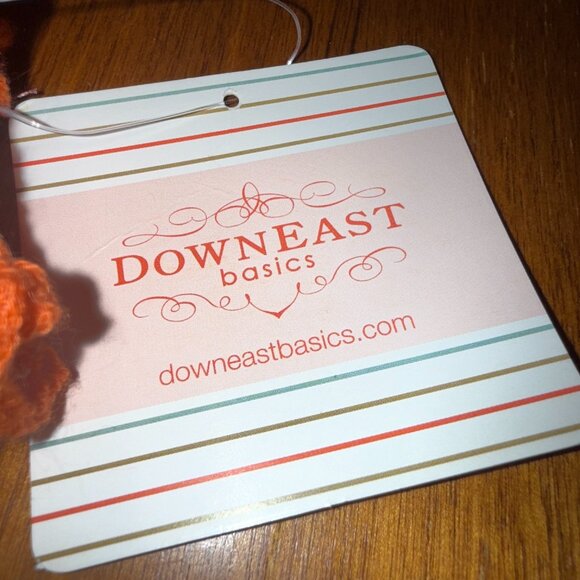 Cozy Bright Orange Knit Scarf with Pom Pom Ends - Picture 4 of 5